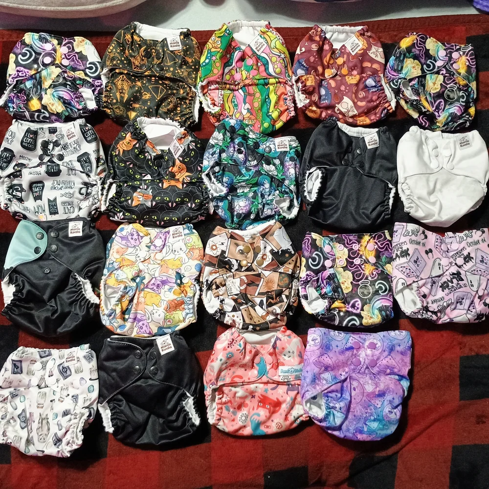 Witchy Mama Koala Cloth Diapers Witchcraft Spooky Halloween OS Pocket Cloth Diap